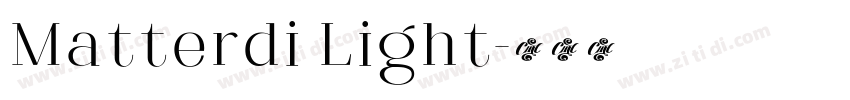 Matterdi Light字体转换